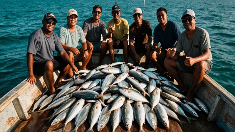 Pesca masiva y exitosa en aguas vibrantes