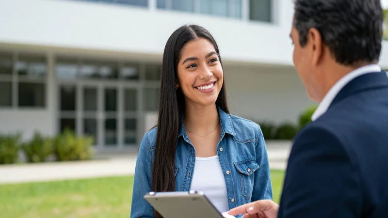Estudiante mexicano aprende con mentor en campus