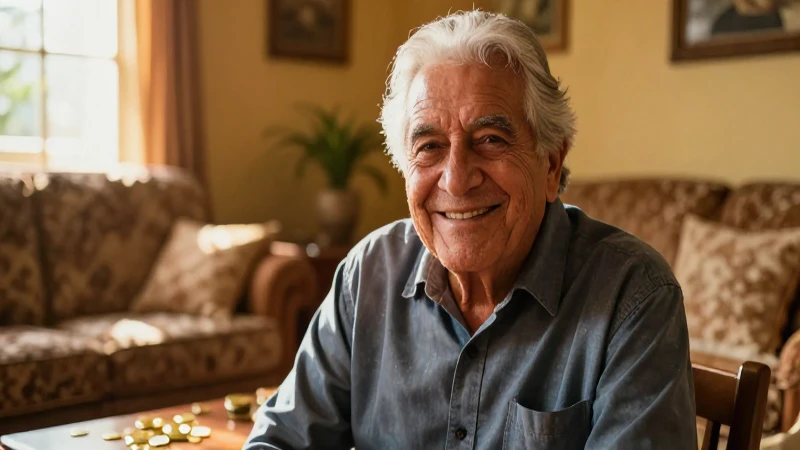 Retrato cinematográfico de una abuelita mexicana feliz