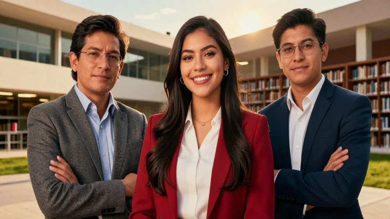 Estudiante mexicano en biblioteca con luz dorada