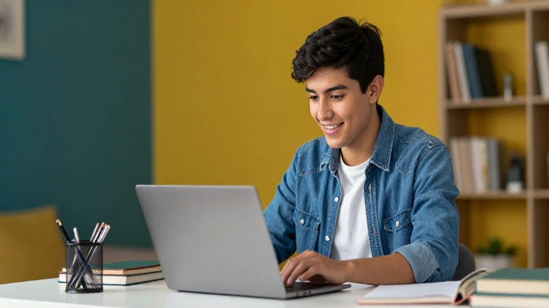 Estudiante mexicano aprende en casa con enfoque