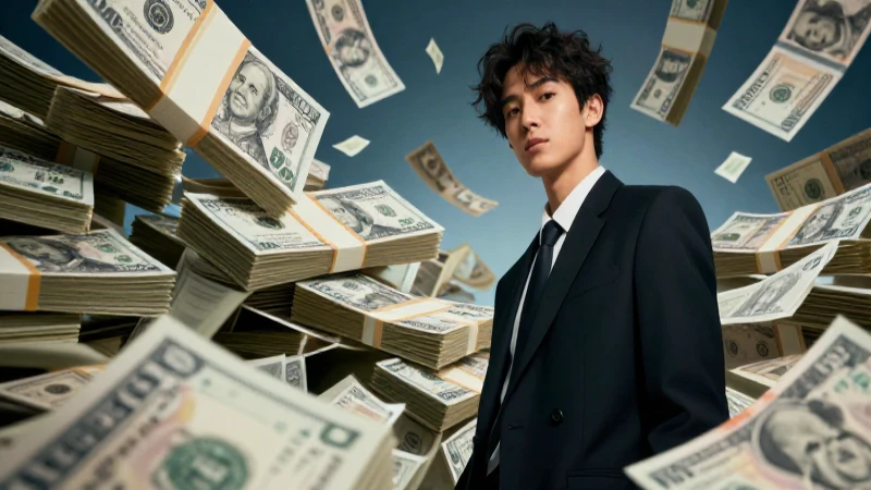 Éxito financiero moderno y vibrante