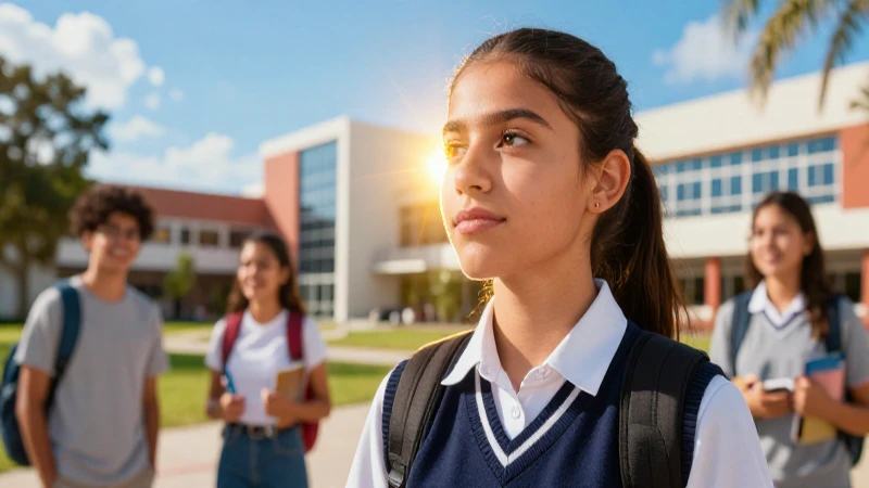 Estudiante mexicano soñador mira hacia su oportunidad
