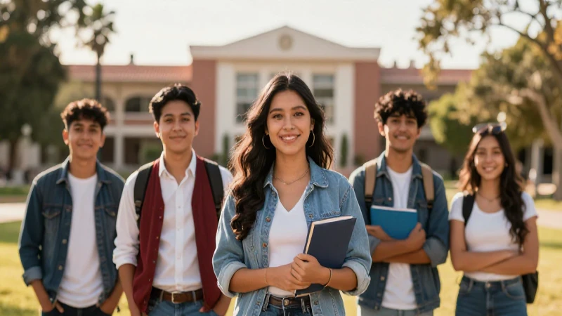 Atractivo blog universitario mexicano con luz cinematográfica