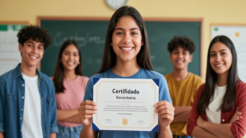Obtener el certificado de secundaria impresso