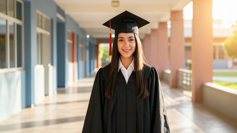 Estudiante mexicano gradúa con luz dorada