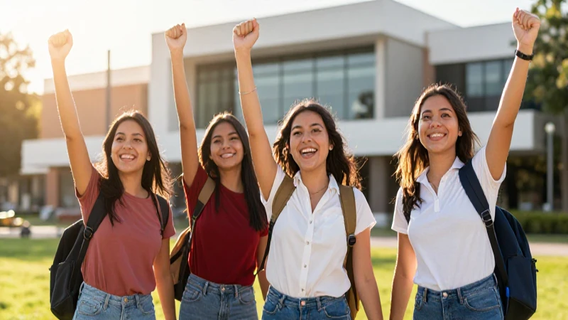 Éxito académico mexicano en campus vibrante