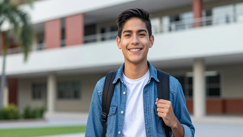 Retrato vibrante de éxito académico mexicano