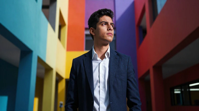 Joven mexicano ambicioso en arquitectura moderna