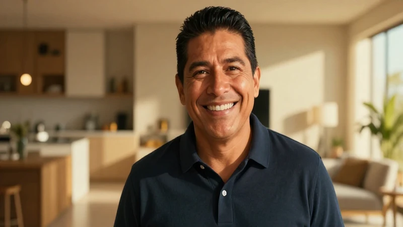 Ilustración de un mexicano feliz en casa
