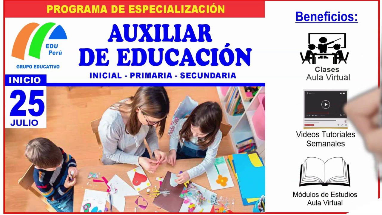 Pasos para postular como auxiliar de educación
