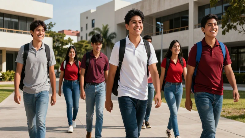 Cómo realizar el trámite de alta en el IMSS para la BUAP 56 Estudiantes mexicanos felices en campus soleado y moderno