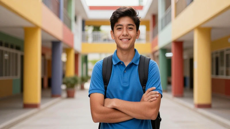Estudiante mexicano en foto moderna e impactante