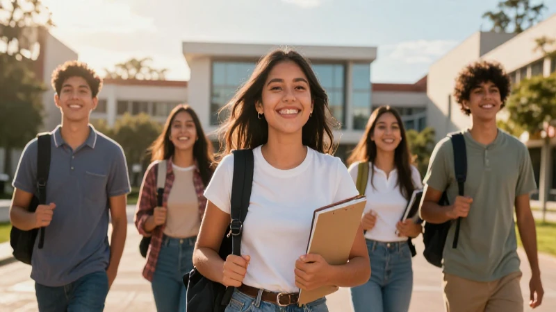 Estudiante mexicano exitoso bajo luz dorada
