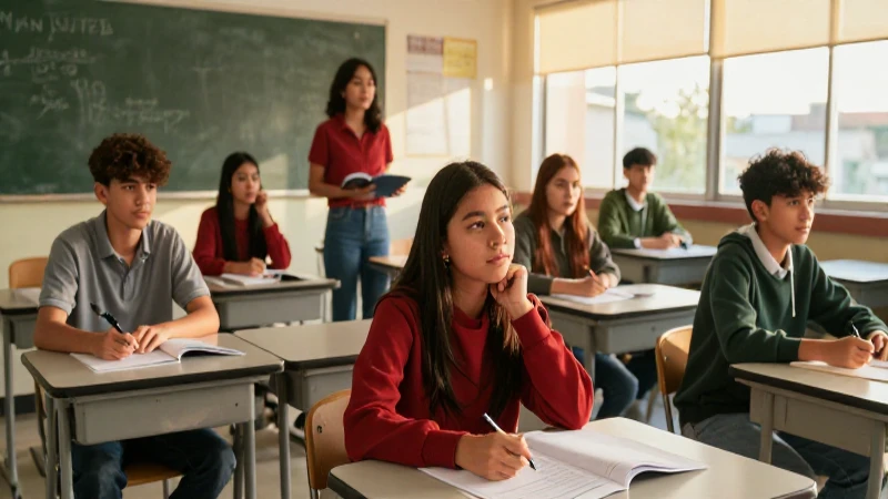 Éxito académico mexicano en clase moderna