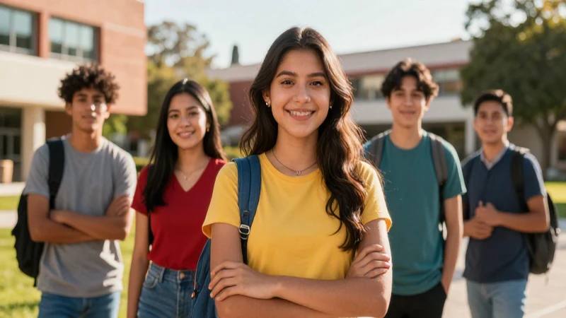 Retrato cinematográfico de estudiante mexicano moderno