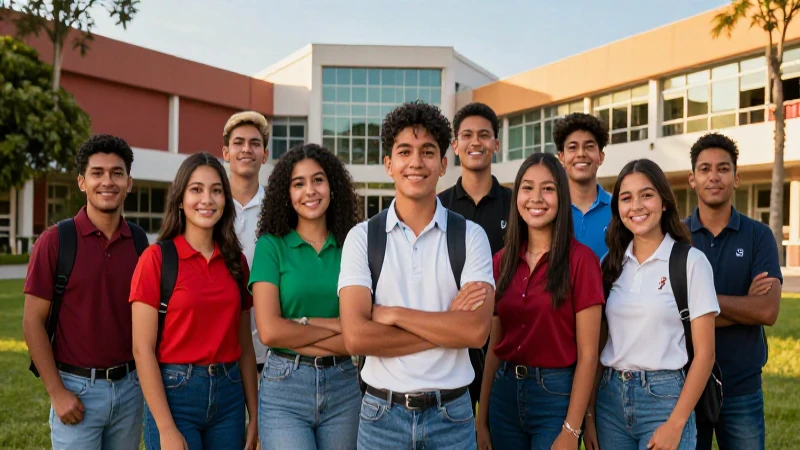 Estudiantes ambiciosos triunfan en campus moderno