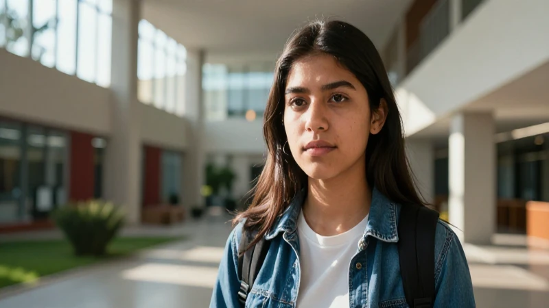 Retrato cinematográfico de estudiante mexicano moderno