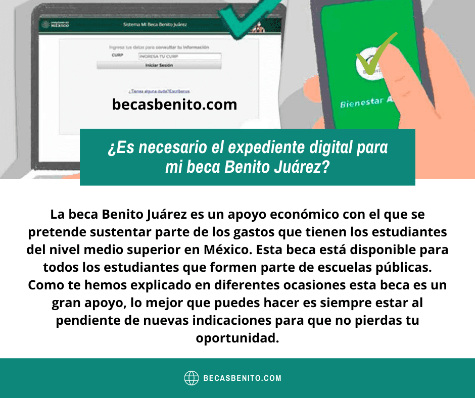 Pasos para solicitar el expediente digital de mi beca Benito Juárez