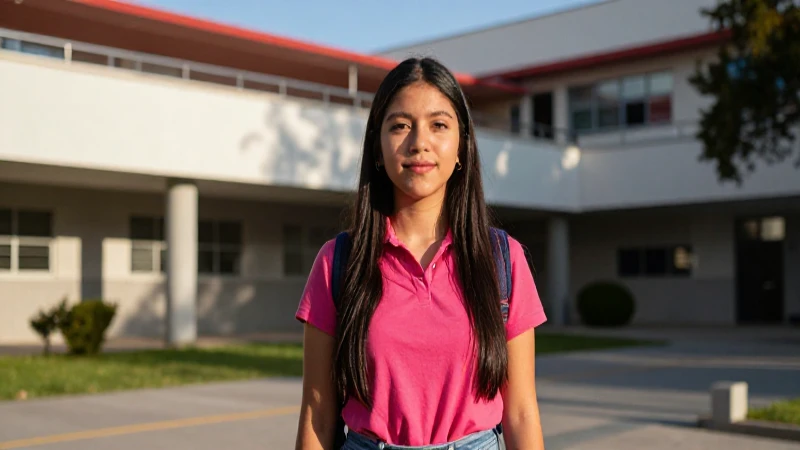 Estudiante mexicano brillante, éxito académico vibrante