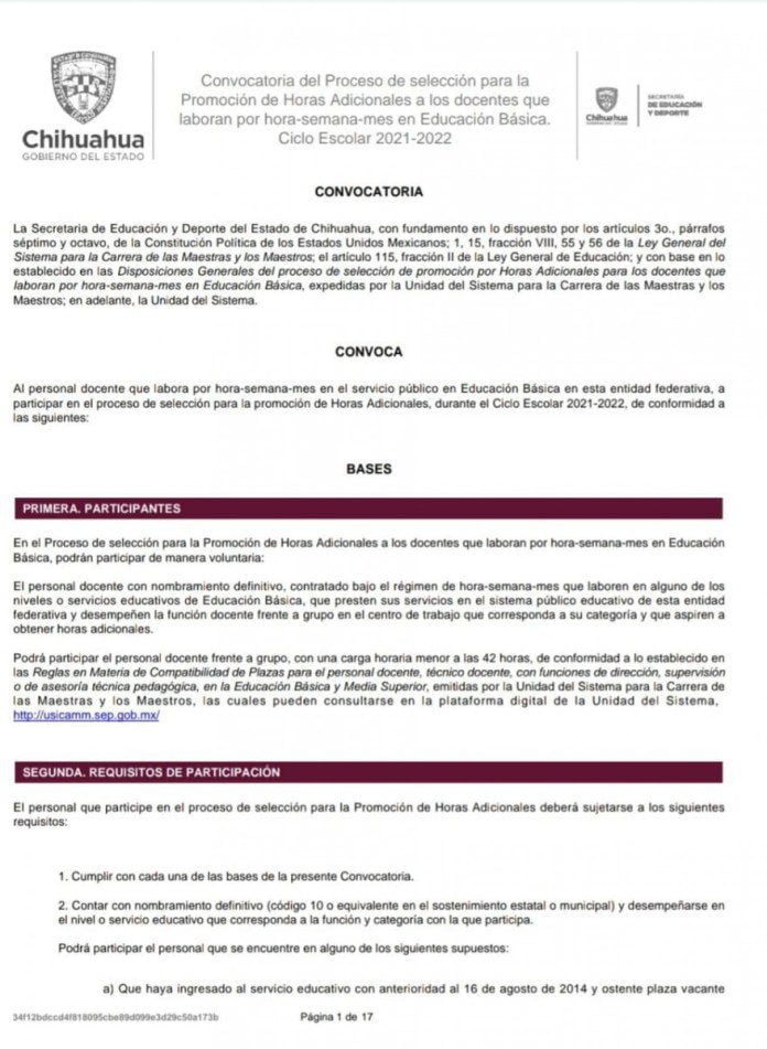 Pasos para solicitar horas adicionales en una convocatoria