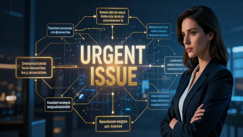 Problema financiero urgente, diseño digital dramático