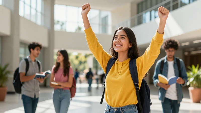 Estudiante mexicano exitoso en moderno atrio