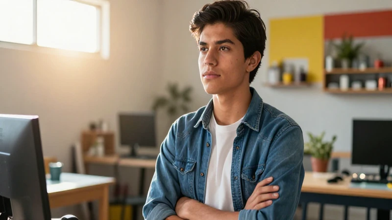 Estudiante mexicano brillante con oportunidad y éxito