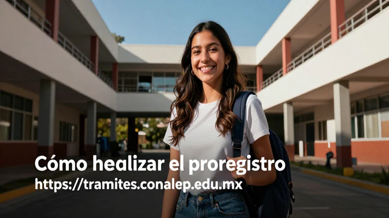 Estudiante de bachillerato mexicano sonríe frente a CONALEP