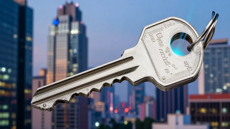 Llave plateada con luz azul en CDMX