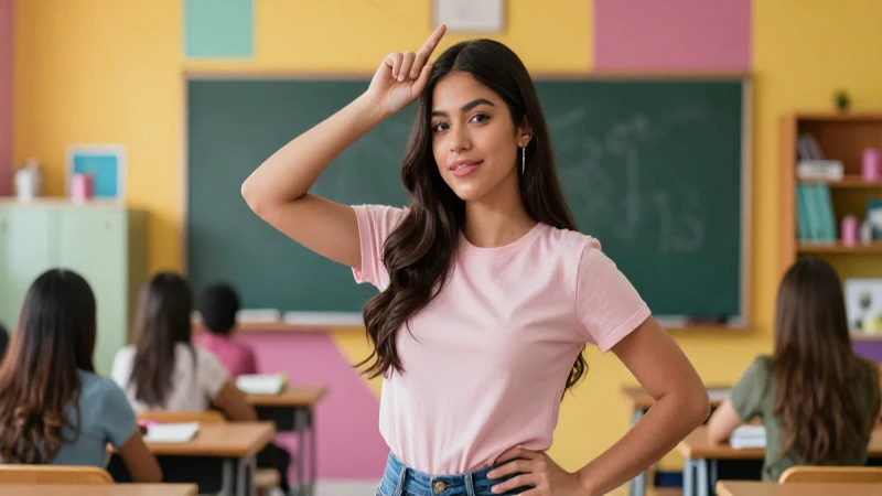 Estudiante mexicana brillante, lograda y vibrante