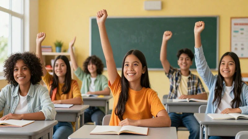 Jóvenes mexicanos celebran éxito académico en aula moderna