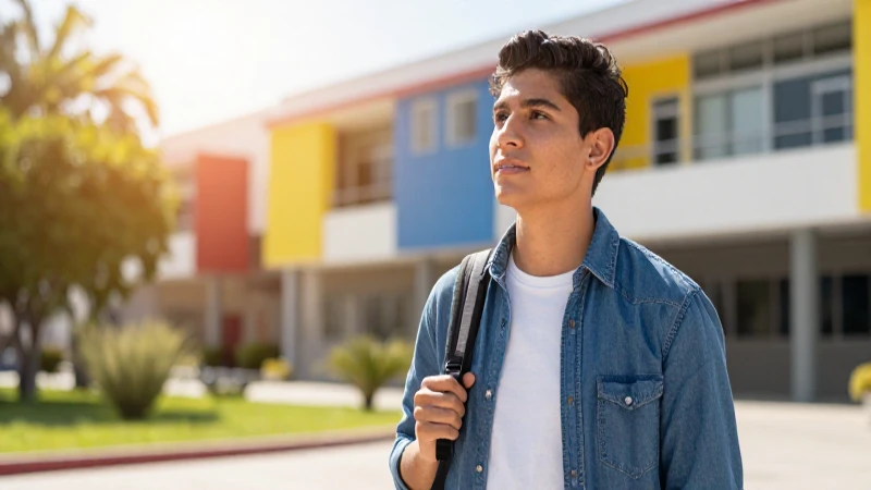Estudiante mexicano en campus de oportunidades