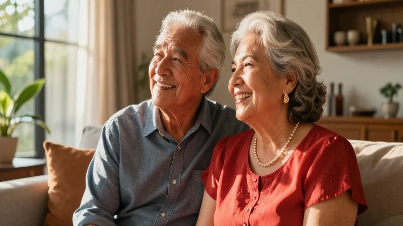 Pareja mexicana feliz en su acogedor hogar