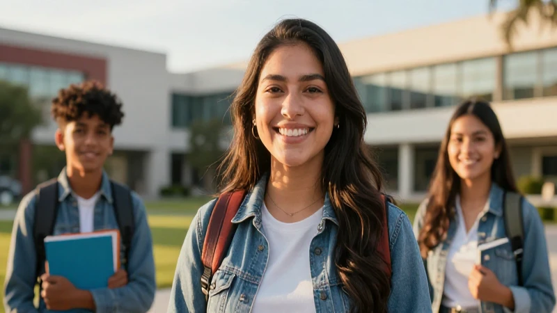 Joven mexicana sonríe con luz dorada