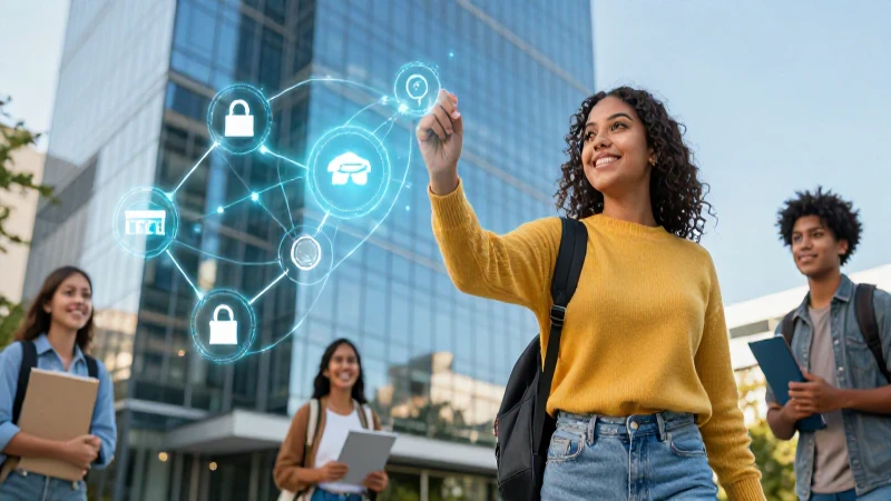 Joven ambicioso mexicano con ruta de carrera digital