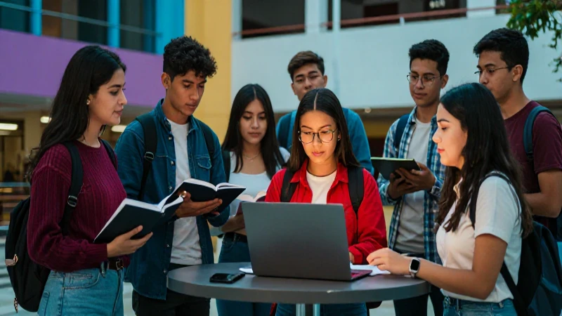 Estudiantes mexicanos modernos logran éxito en campus vibrante