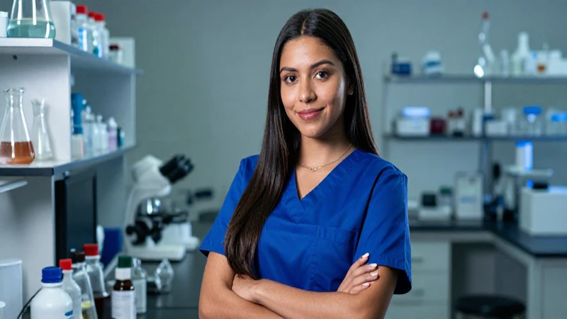 Retrato profesional de estudiante médico mexicano