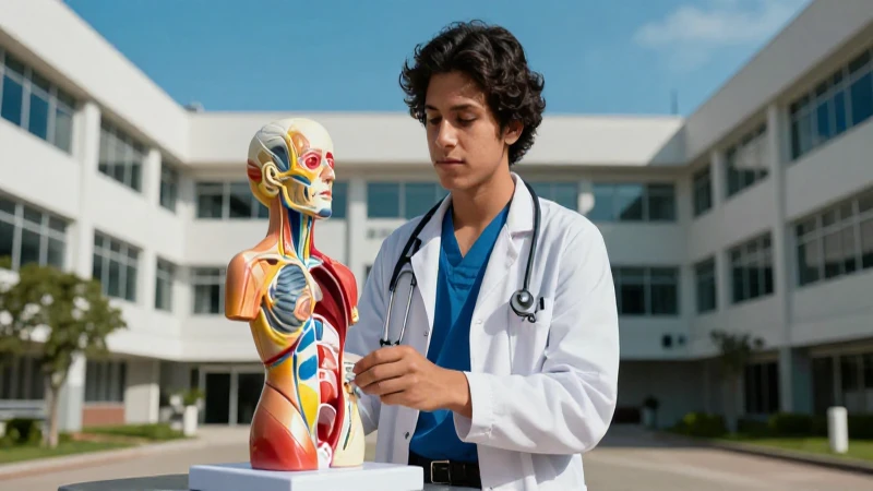 Joven mexicano estudia anatomía moderna