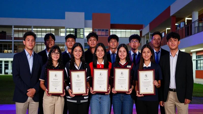 Estudiantes aztecas celebran grandes logros