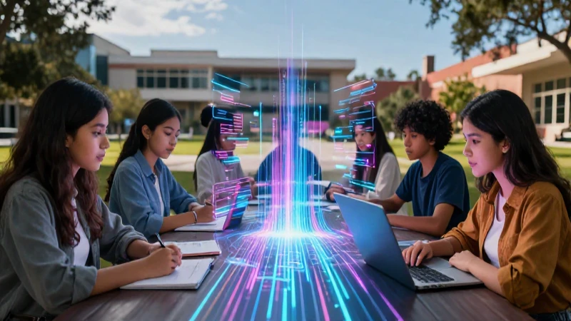 Interfaz de IA futurista para estudiantes mexicanos