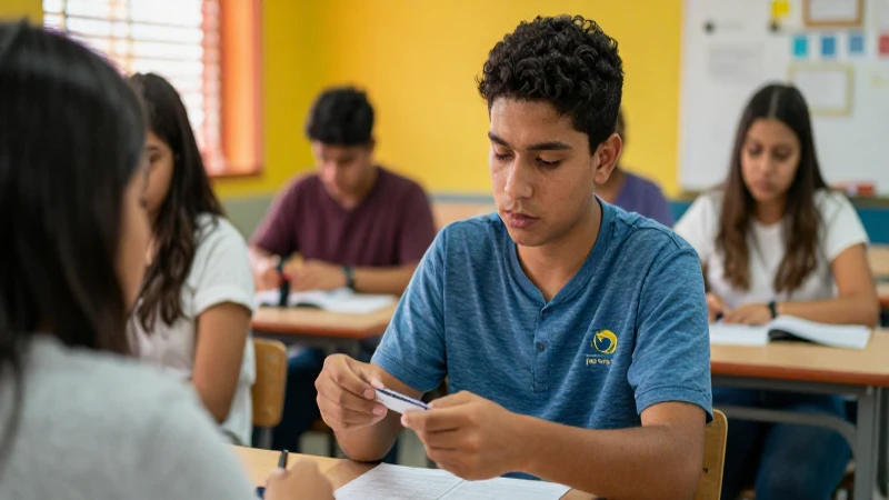 Pago y estudiante en taller futurista