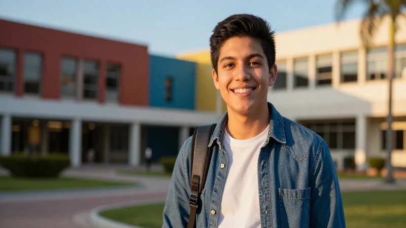Estudiante mexicano vibrante encuentra gran oportunidad
