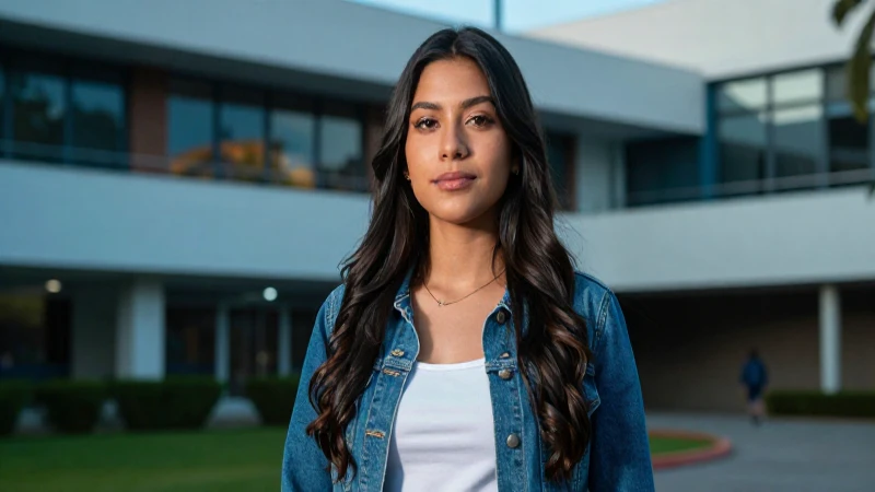 Retrato vibrante y aspiracional de estudiante mexicano