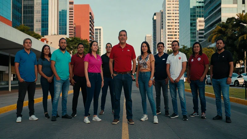Diversidad mexicana en una ciudad moderna vibrante