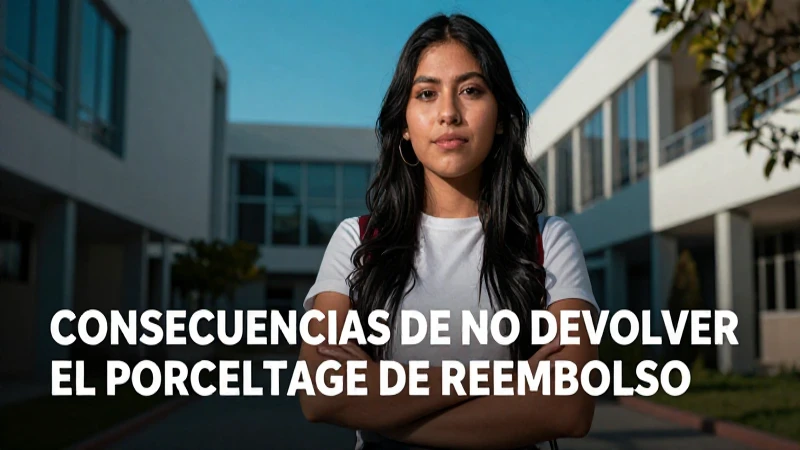 Consecuencias y porcentaje del reembolso de la beca
