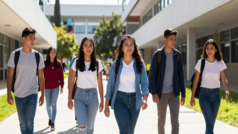 Estudiantes mexicanos caminan hacia el éxito