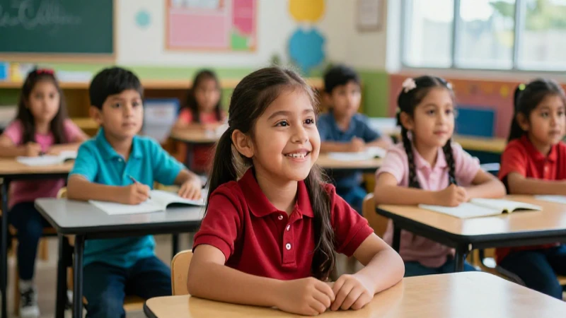 Niños mexicanos alegres en aula vibrante y moderna