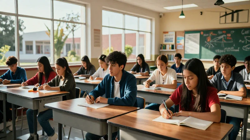 Jóvenes mexicanos colaboran en su campus moderno