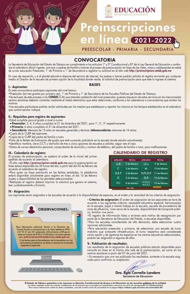 Preinscripciones secundaria en Tabasco: requisitos y pasos a seguir